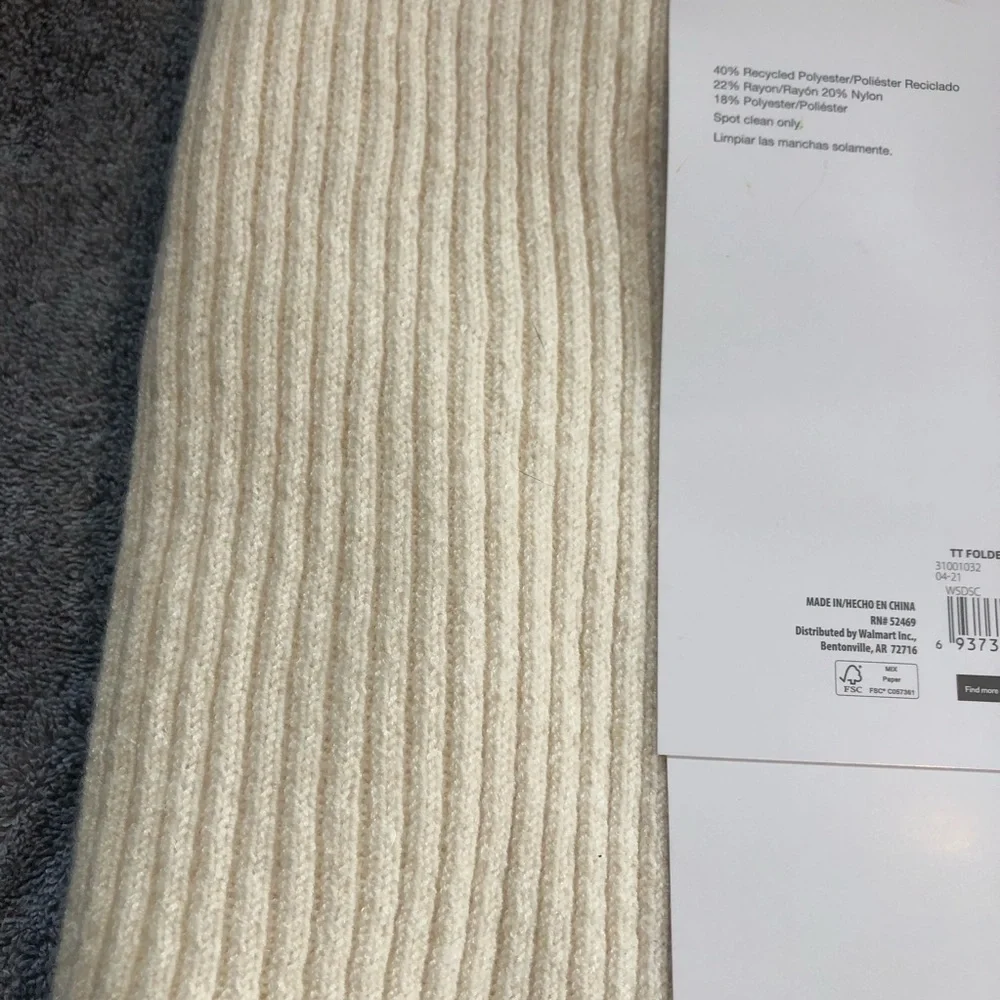 🌺🌼NWT Time and Tru Ruana Ribbed Multi-Wear Wrap - Picture 6 of 8